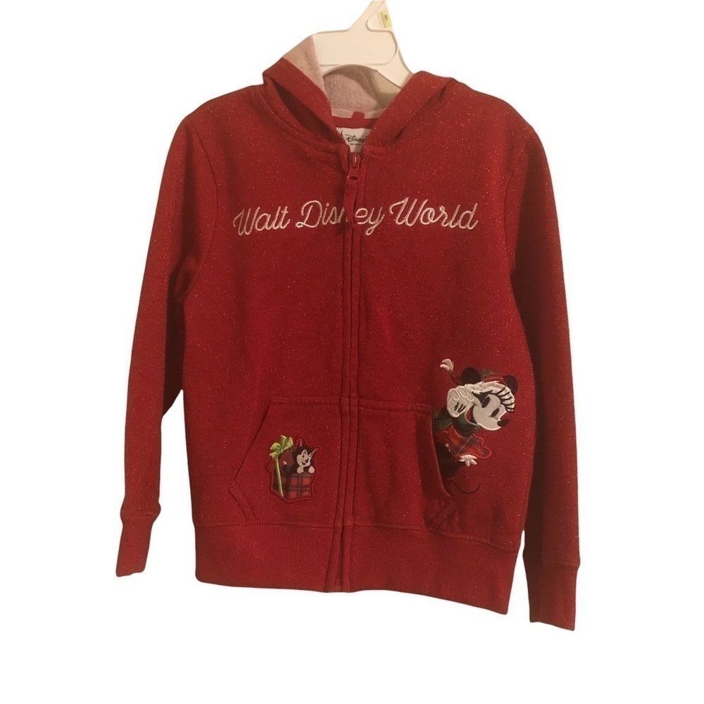 Disney World Parks Minnie Red christmas girl Hoodie jacket